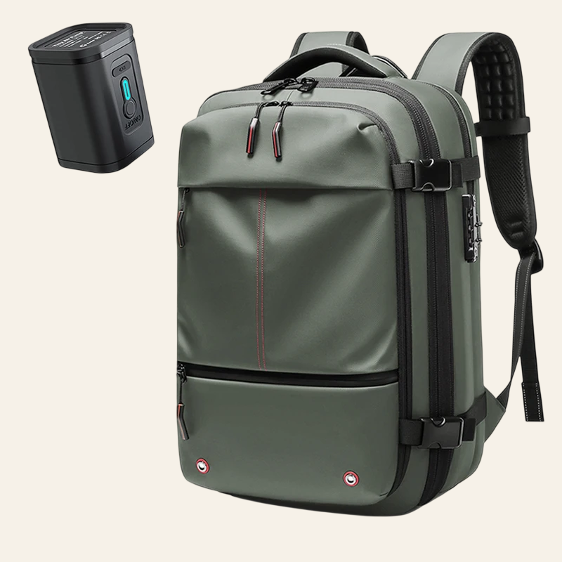 Travel ZipVac vacuum air backpack